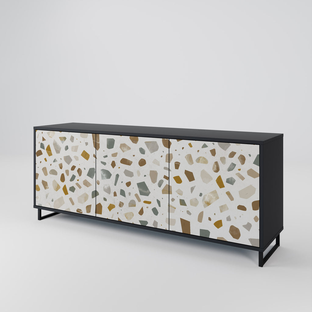 PIECES OF TOMORROW 3-türiges Sideboard in Schwarz