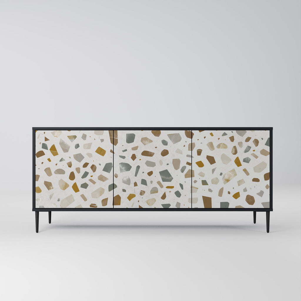 PIECES OF TOMORROW 3-türiges Sideboard in Schwarz