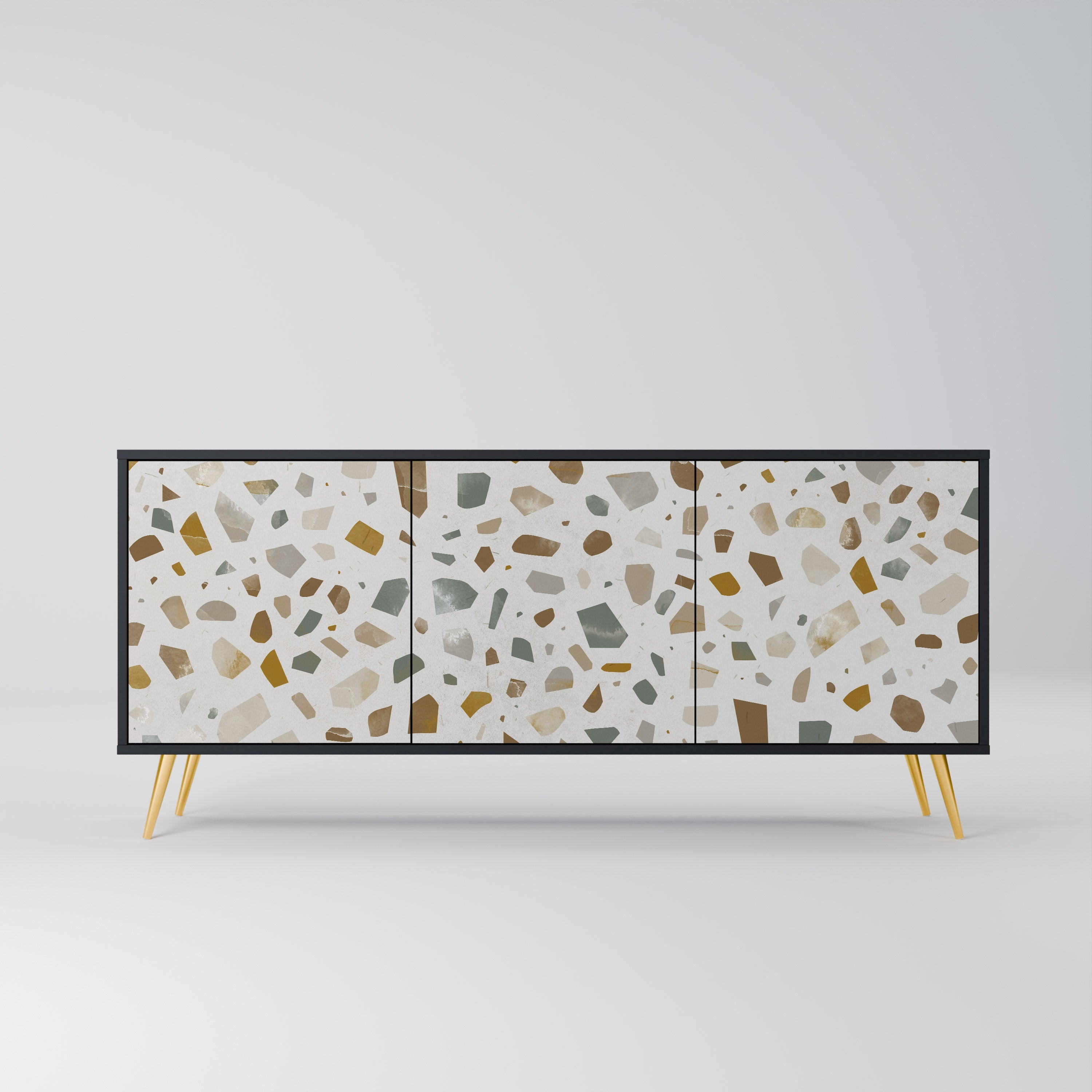 PIECES OF TOMORROW 3-türiges Sideboard in Schwarz