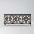 MONOCHROME NEXUS 3-Door Sideboard in Black Finish