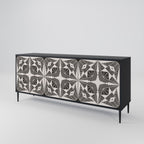 MONOCHROME NEXUS 3-Door Sideboard in Black Finish