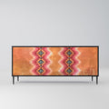 INDIAN FOLK 3-Door Sideboard in Black Finish
