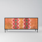 INDIAN FOLK 3-Door Sideboard in Black Finish