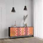 INDIAN FOLK 3-Door Sideboard in Black Finish