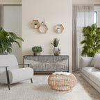 GRAIN LINES 3-Door Sideboard in Black Finish