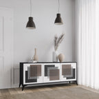 SHADOW SYNCHRONY 3-Door Sideboard in Black Finish