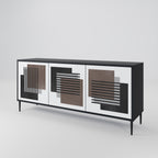 SHADOW SYNCHRONY 3-Door Sideboard in Black Finish