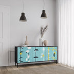PATHS TO HAPPINESS 3-Door Sideboard in Black Finish