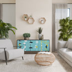 PATHS TO HAPPINESS 3-Door Sideboard in Black Finish