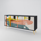 INTERSTELLAR VIBES 3-Door Sideboard in Black Finish