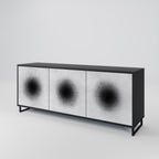 BLACK HOLE 3-Door Sideboard in Black Finish
