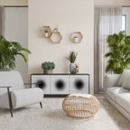 BLACK HOLE 3-Door Sideboard in Black Finish