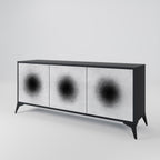 BLACK HOLE 3-Door Sideboard in Black Finish
