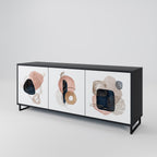 COLORFUL SHAPES Sideboard mit 3 Türen in Schwarz