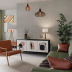 COLORFUL SHAPES Sideboard mit 3 Türen in Schwarz