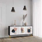 COLORFUL SHAPES Sideboard mit 3 Türen in Schwarz