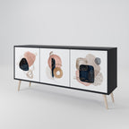 COLORFUL SHAPES Sideboard mit 3 Türen in Schwarz