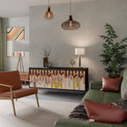 COLORFUL STRINGS Sideboard mit 3 Türen in Schwarz