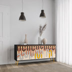 COLORFUL STRINGS Sideboard mit 3 Türen in Schwarz