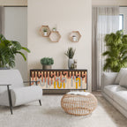 COLORFUL STRINGS Sideboard mit 3 Türen in Schwarz