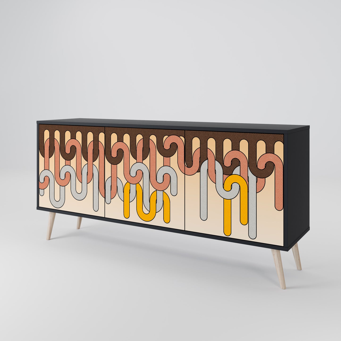 COLORFUL STRINGS 3-türiges Sideboard