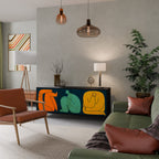 TOGETHER BUT SEPARATELY 3-Door Sideboard in Black Finish