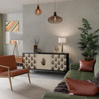 SEE MORE 3-Door Sideboard in Black Finish