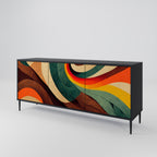COLORFUL STRANDS Sideboard mit 3 Türen in Schwarz