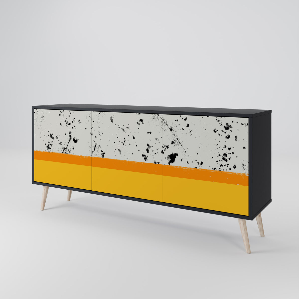 DYED BY ORANGE 3-türiges Sideboard
