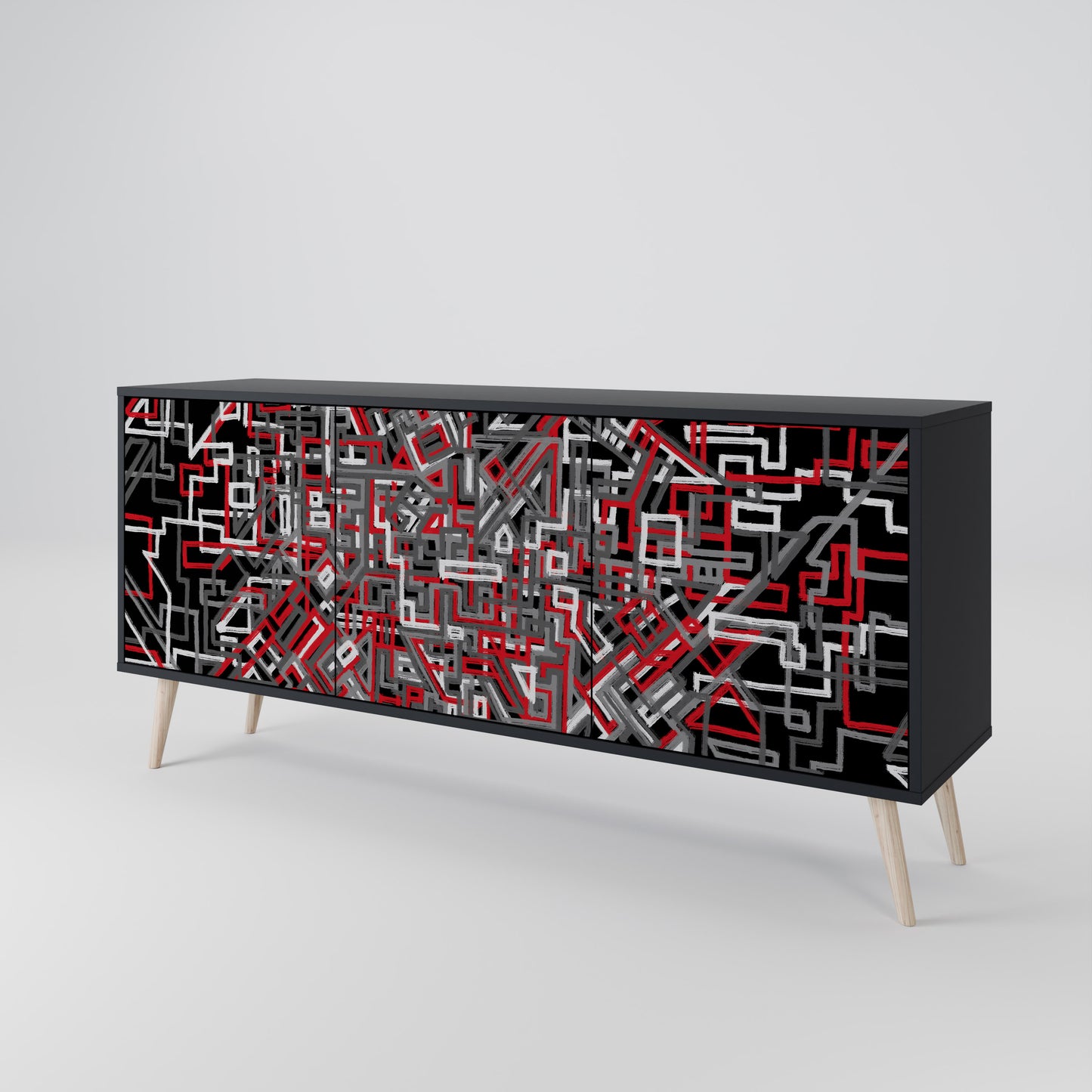 BROKEN LINES 3-türiges Sideboard