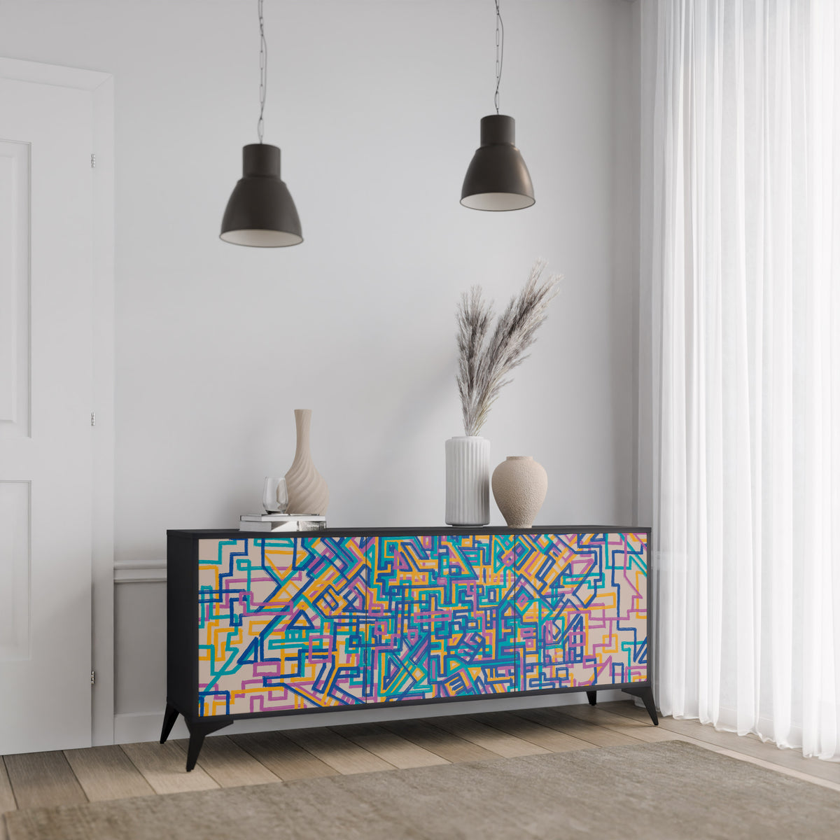 MEMORIES MAP 3-türiges Sideboard