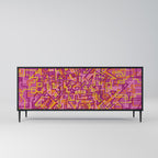 LOVELY MEMORIES 3-Door Sideboard in Black Finish