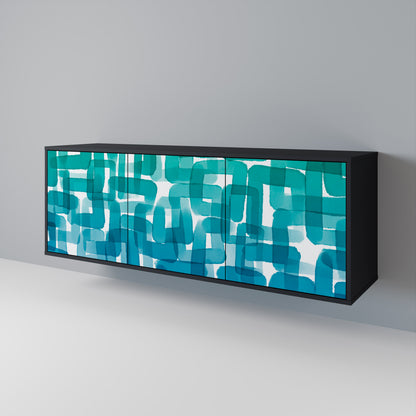TURQUOISE RECTANGLES 3-türiges Sideboard