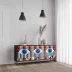 ABSTRACTION AND GEOMETRY Sideboard mit 3 Türen in Schwarz