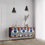 ABSTRACTION AND GEOMETRY Sideboard mit 3 Türen in Schwarz