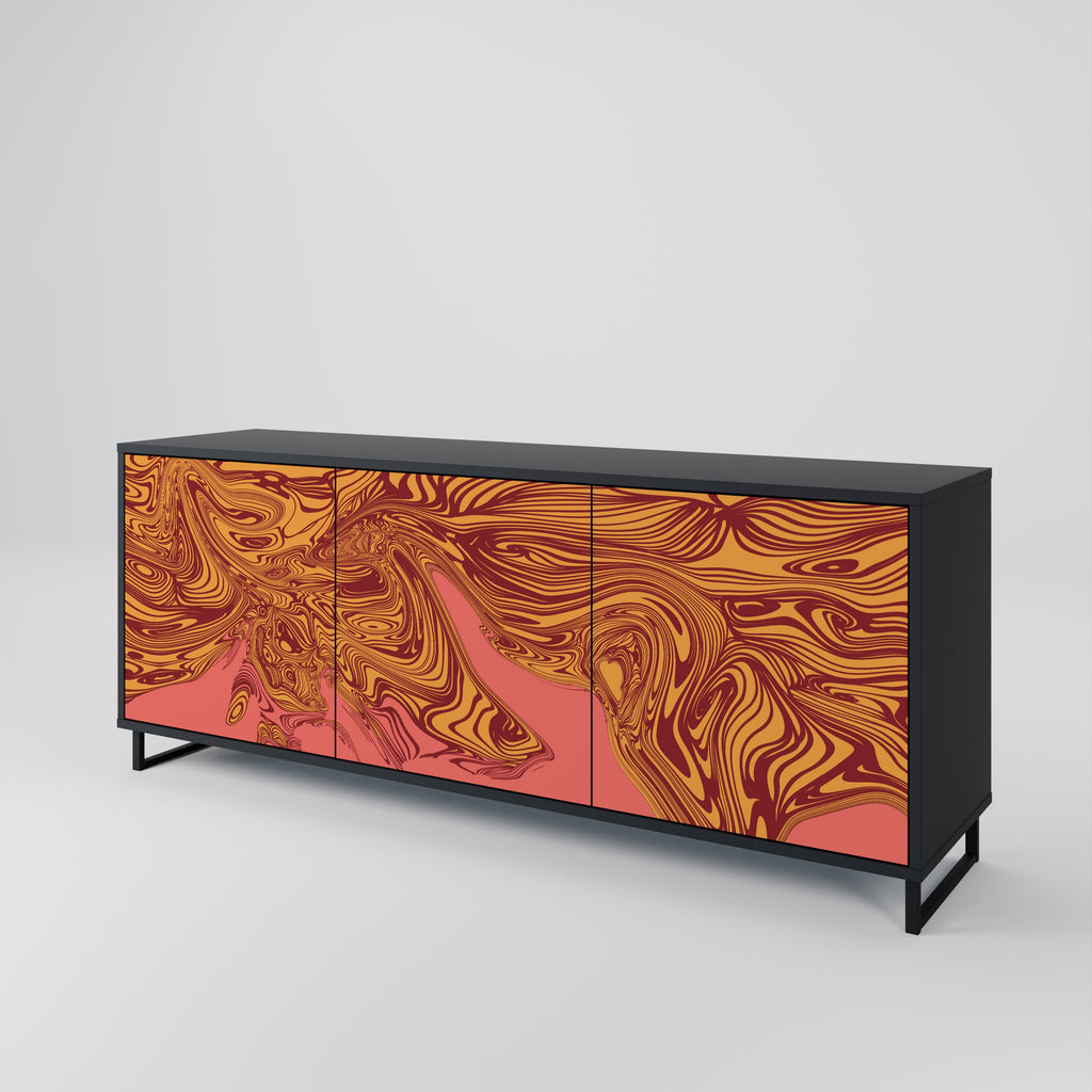 FLOATING THOUGHTS 3-türiges Sideboard in Schwarz