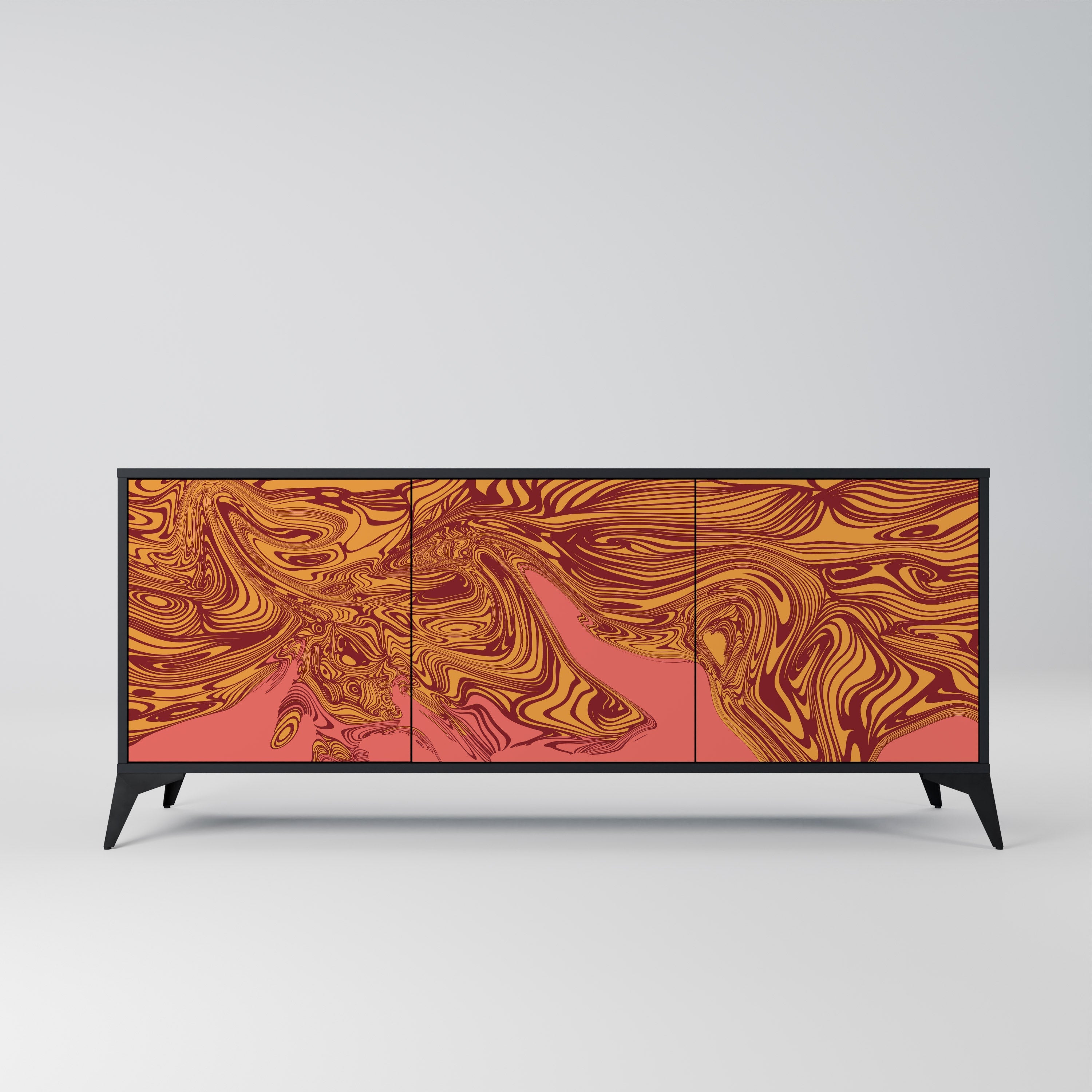FLOATING THOUGHTS 3-türiges Sideboard in Schwarz