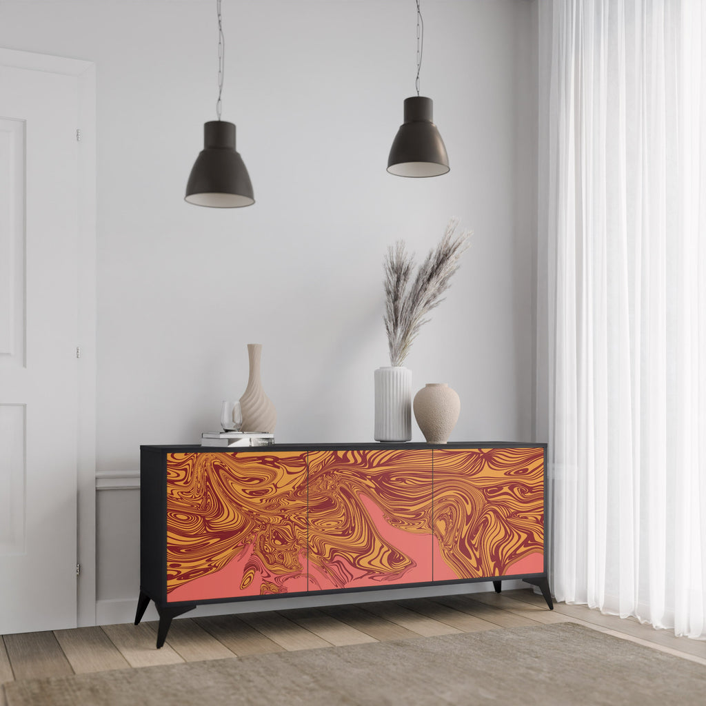 FLOATING THOUGHTS 3-türiges Sideboard in Schwarz