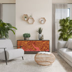 FLOATING THOUGHTS 3-Door Sideboard in Black Finish