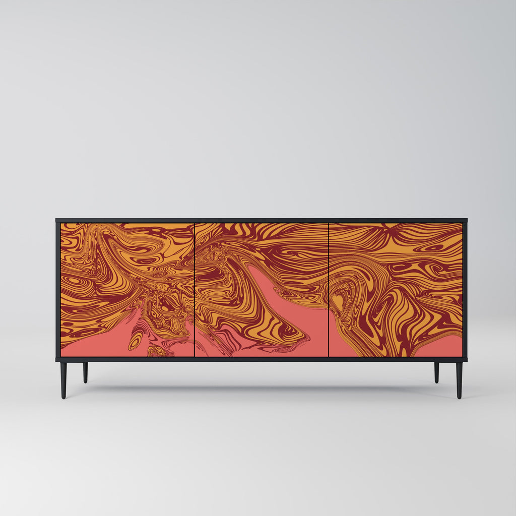 FLOATING THOUGHTS 3-türiges Sideboard in Schwarz