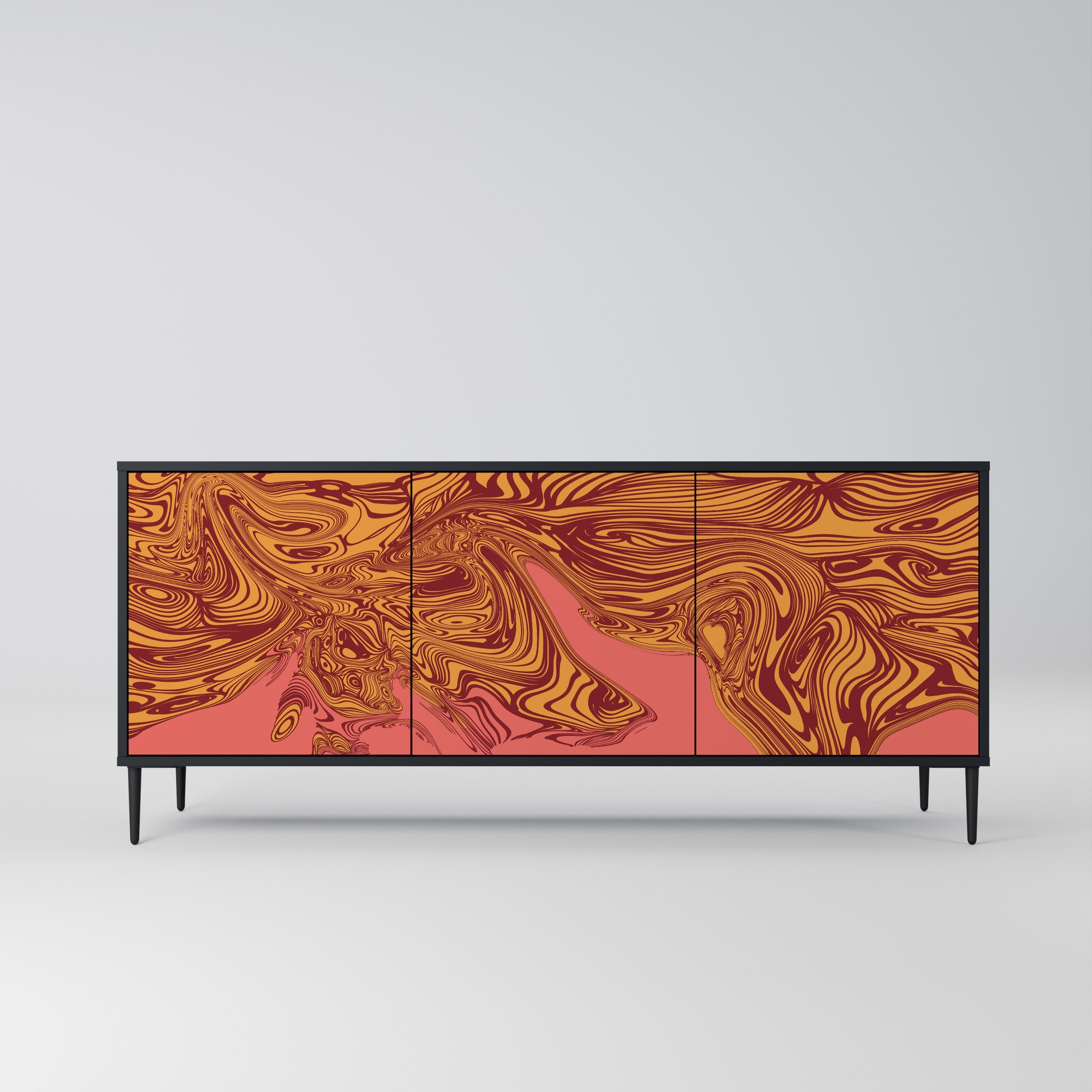 FLOATING THOUGHTS 3-türiges Sideboard in Schwarz