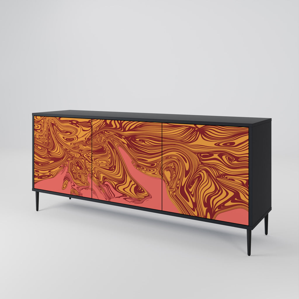 FLOATING THOUGHTS 3-türiges Sideboard in Schwarz