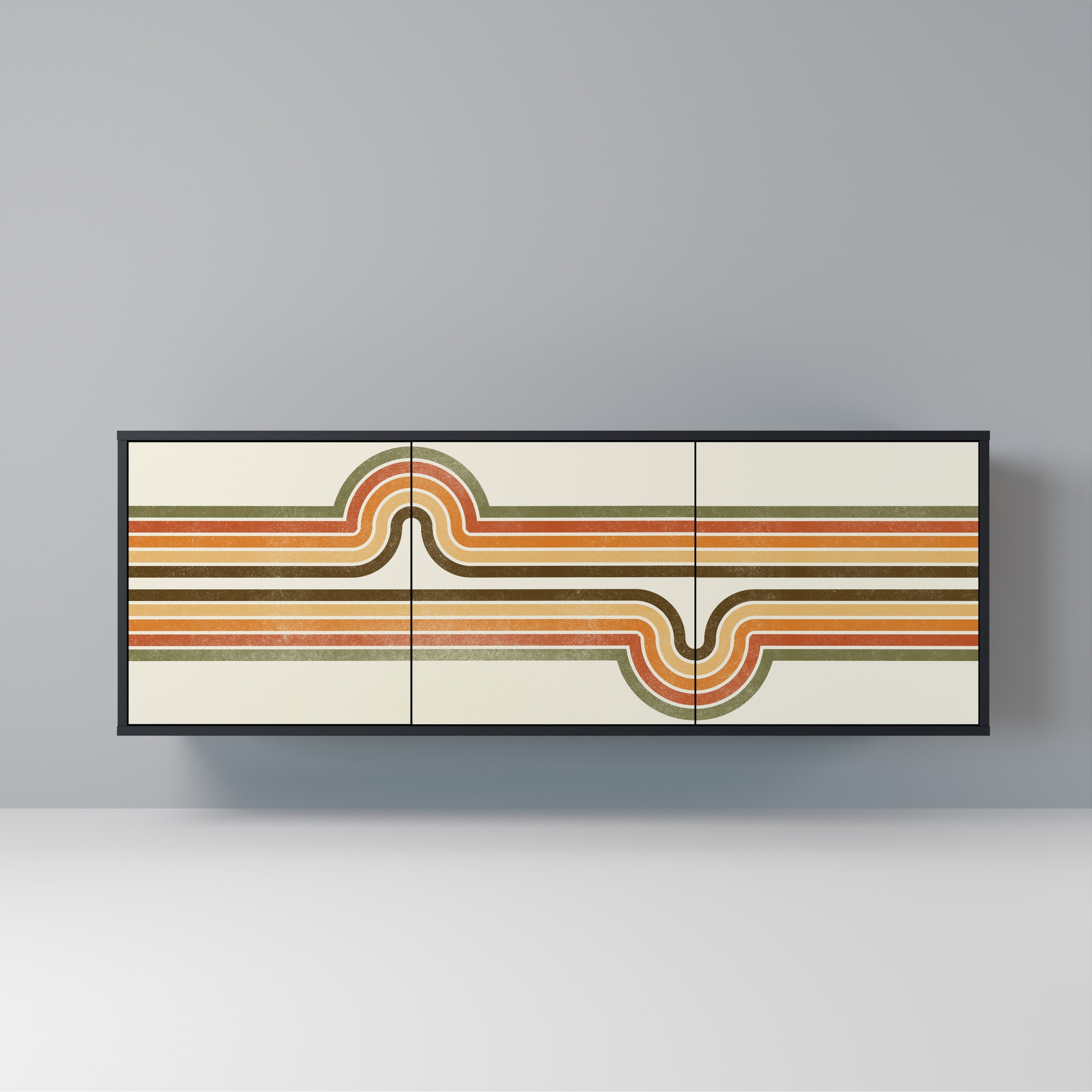 EXCEPTIONAL STREAM 3-türiges Sideboard in Schwarz