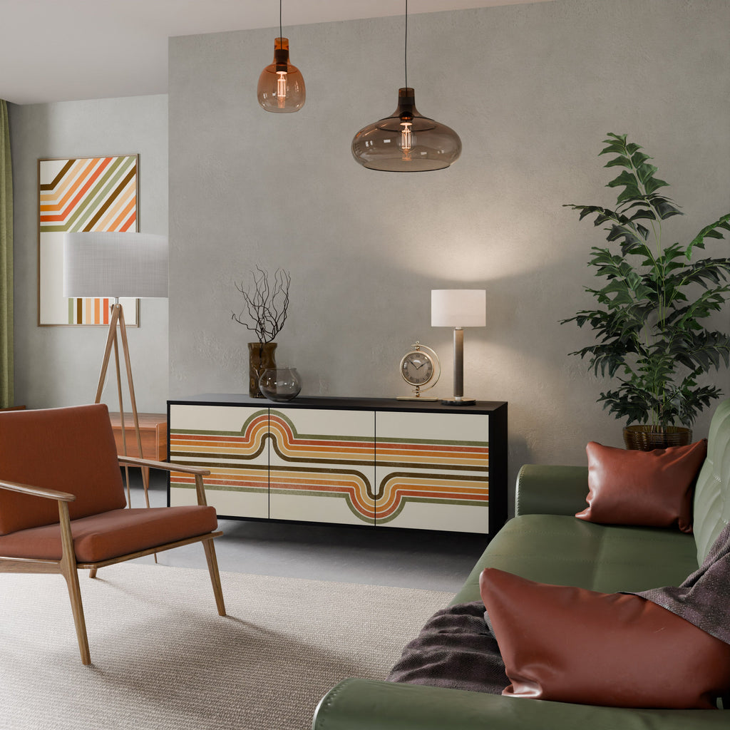 EXCEPTIONAL STREAM 3-türiges Sideboard in Schwarz