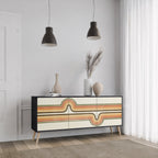 EXCEPTIONAL STREAM 3-Door Sideboard in Black Finish