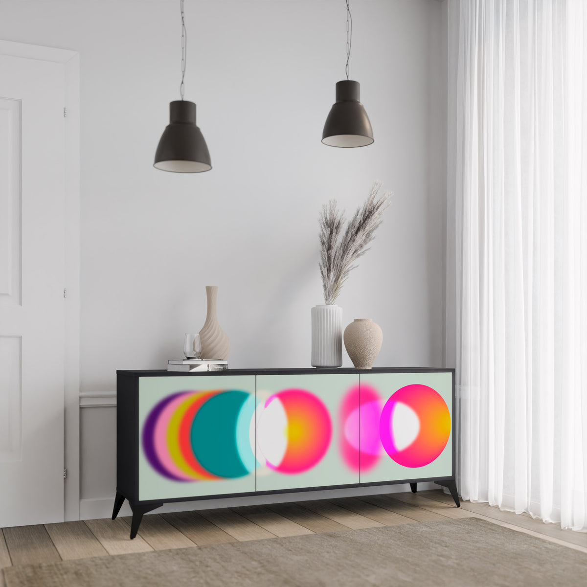 SYMPHONY OF COLORS 3-türiges Sideboard