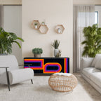 BLINDED BY THE LIGHTS 3-Door Sideboard in Black Finish