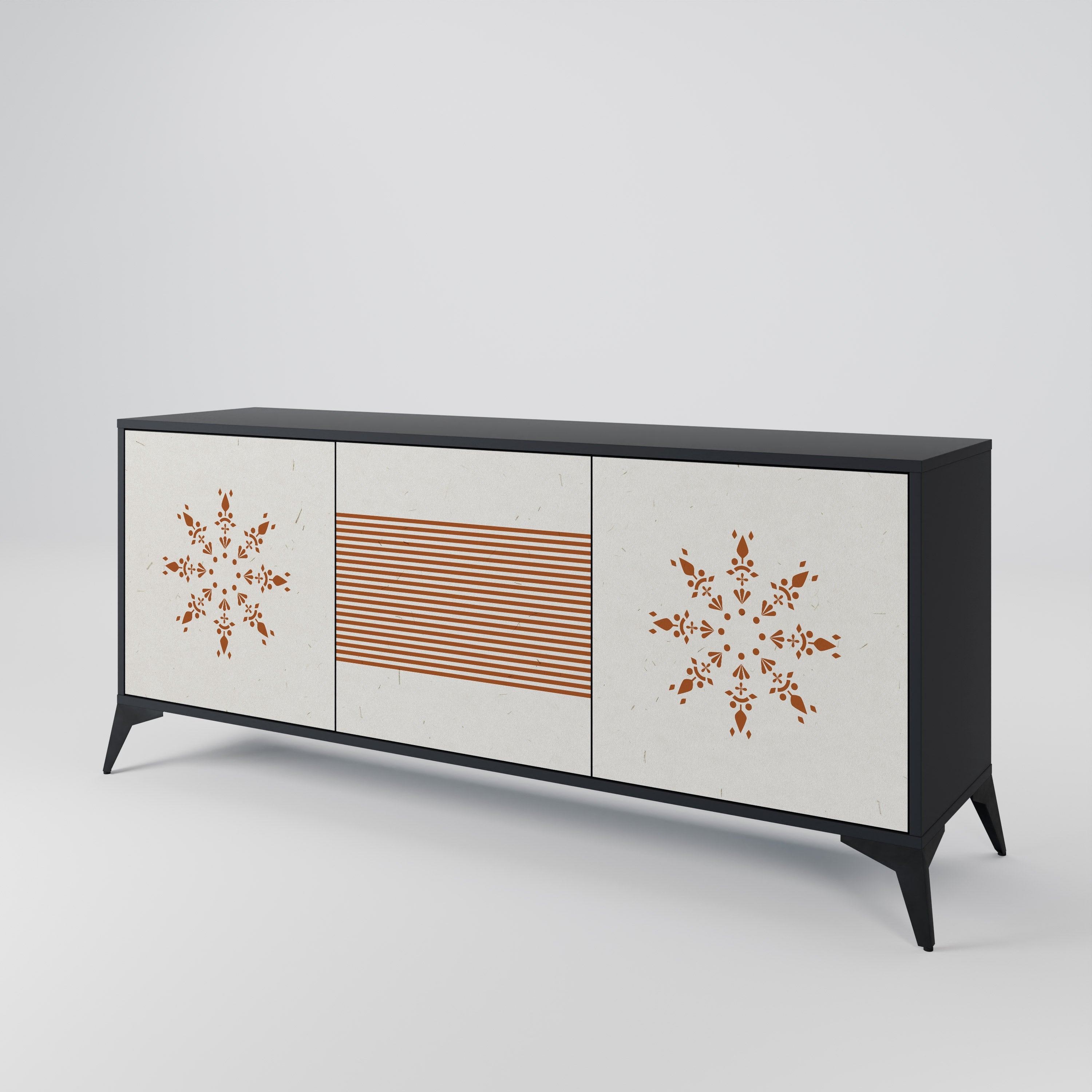 DAILY HARMONY 3-türiges Sideboard in Schwarz