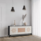 DAILY HARMONY 3-Door Sideboard in Black Finish