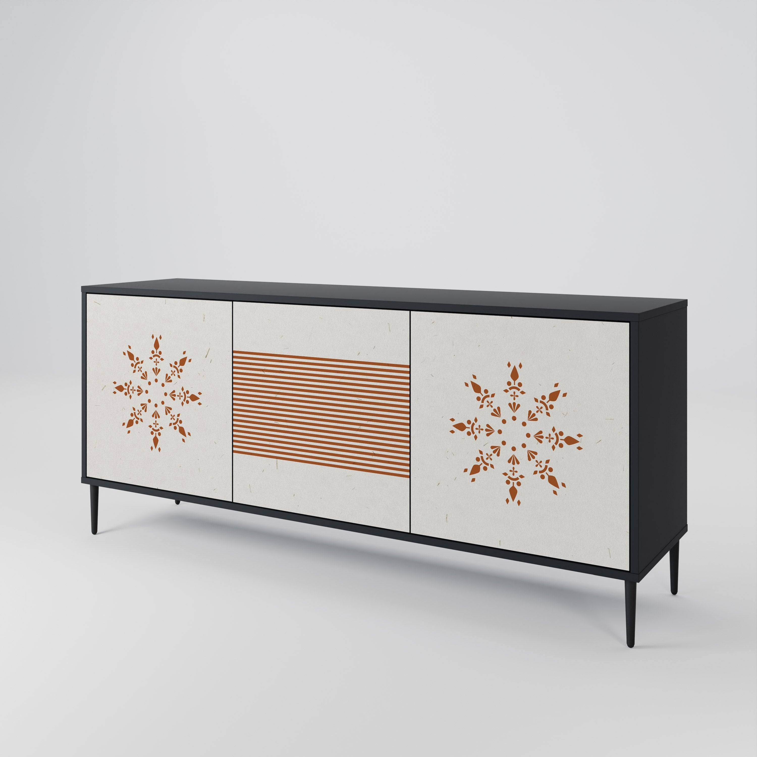 DAILY HARMONY 3-türiges Sideboard in Schwarz